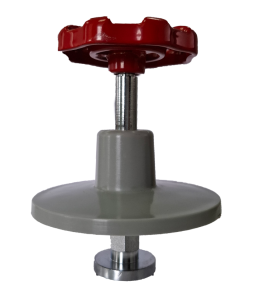 KIT METALICA 33mm CORTO VÁSTAGO CROMADO, MANILLA METALICA (AZUL / ROJA) Y CUBRE FALLA DESLIZANTE PLÁSTICO (GRIS)